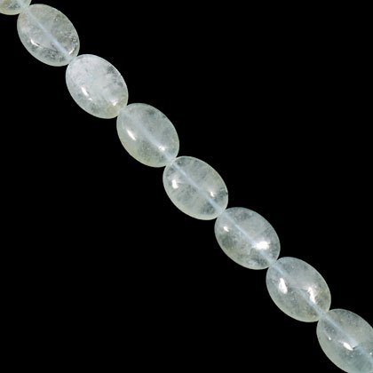 Aquamarine Crystal Beads - 18mm Flat Oval