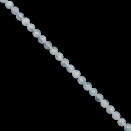 Aquamarine Crystal Beads - 6mm Round