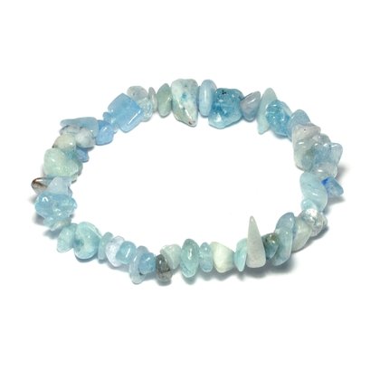 Aquamarine Gemstone Chip Bracelet