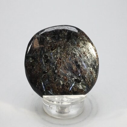 Arfvedsonite Polished Flat Tumblestone ~43mm