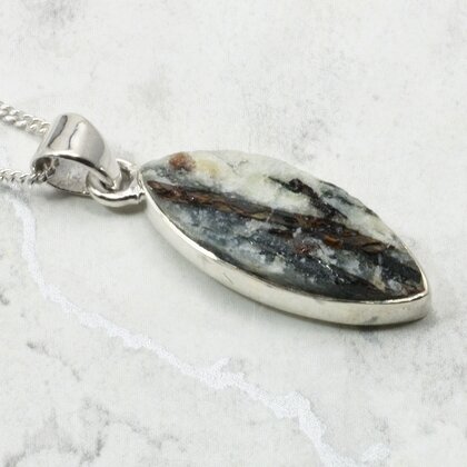 Astrophyllite 925 Silver Pendant ~26mm