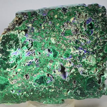 Azurite & Malachite Polished Slice ~105mm