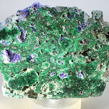 Azurite & Malachite Polished Slice ~85mm