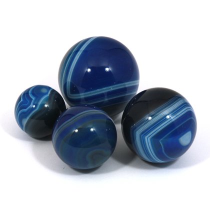 Banded Agate Sphere ~ Blue