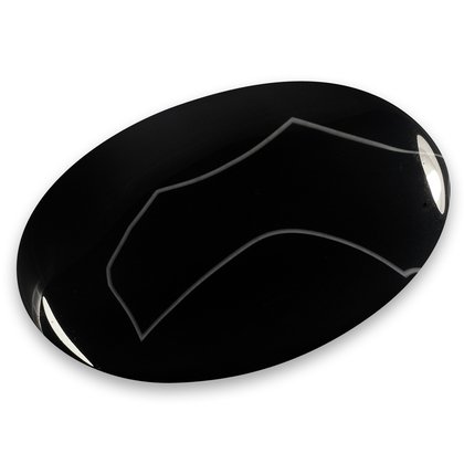 Banded Black Agate Palm Stone