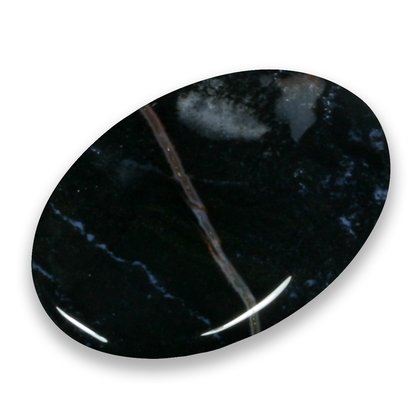 Banded Black Agate Thumb Stone