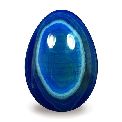 Banded Blue Agate Egg ~48mm