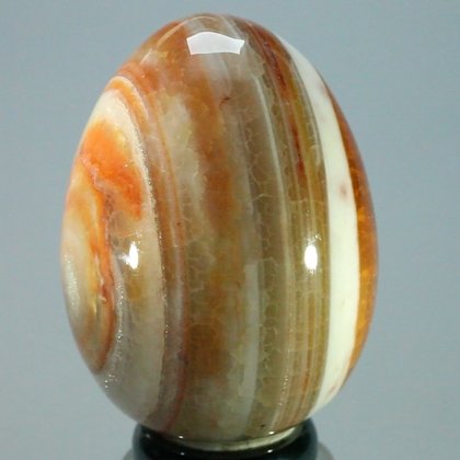Fire Agate Crystal Egg ~48mm