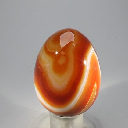 Banded Carnelian Crystal Egg ~48mm