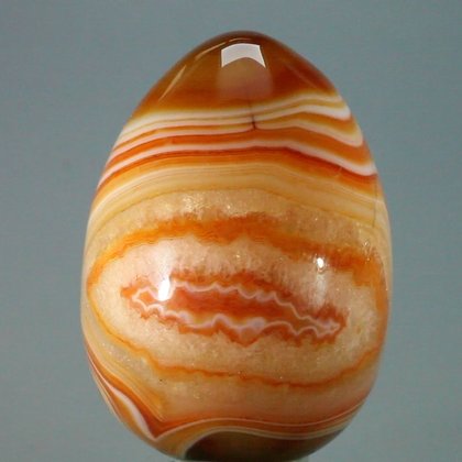 Banded Carnelian Crystal Egg ~48mm