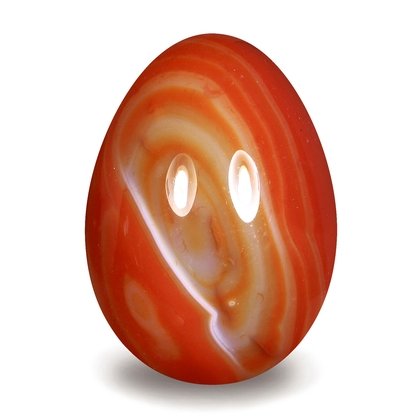 Banded Carnelian Crystal Egg ~48mm