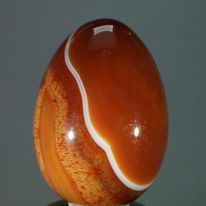 Banded Carnelian Crystal Egg ~49mm