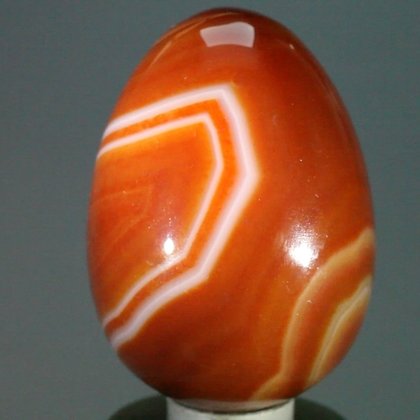 Banded Carnelian Crystal Egg ~49mm