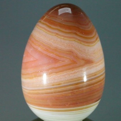 Banded Carnelian Crystal Egg ~49mm