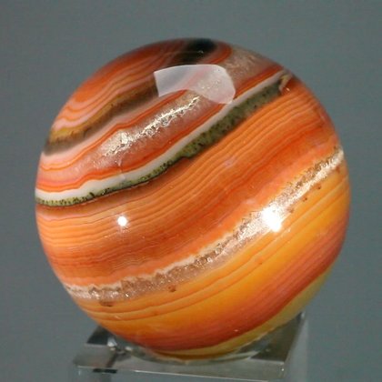 Banded Carnelian Crystal Sphere ~45mm