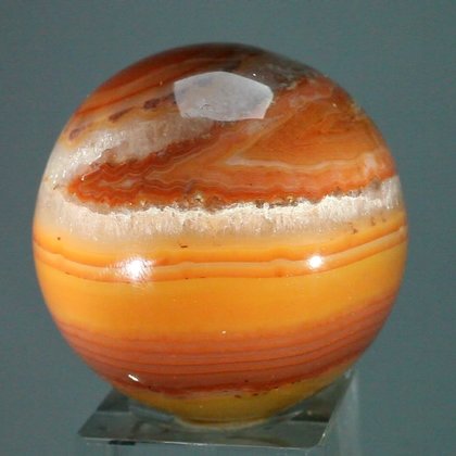 Banded Carnelian Crystal Sphere ~45mm