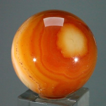 Banded Carnelian Crystal Sphere ~45mm