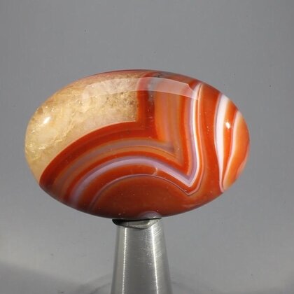 Banded Carnelian Massage Stone ~45mm