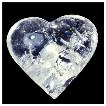 BEAUTIFUL Polished Quartz Heart ~81mm