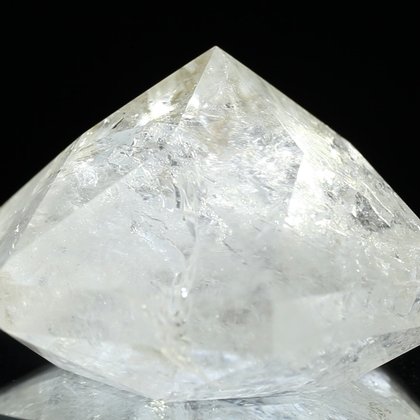 Beautiful Quartz Faceted Polished Diamond Prism ~60mm