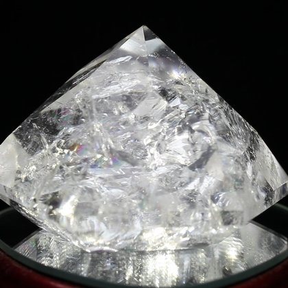 Beautiful Quartz Faceted Polished Diamond Prism ~72mm