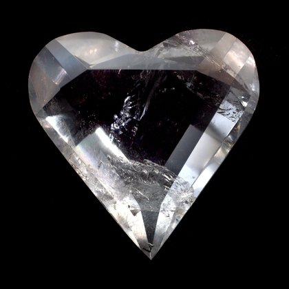 Beautiful Quartz Faceted Polished Heart ~53mm