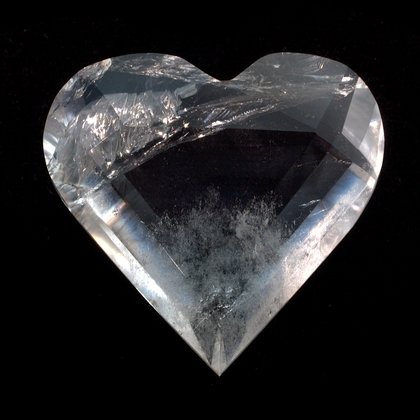 Beautiful Quartz Faceted Polished Heart ~60mm