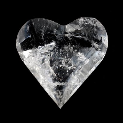 BEAUTIFUL Quartz Faceted Polished Heart ~63mm