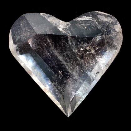 BEAUTIFUL Quartz Faceted Polished Heart ~64mm