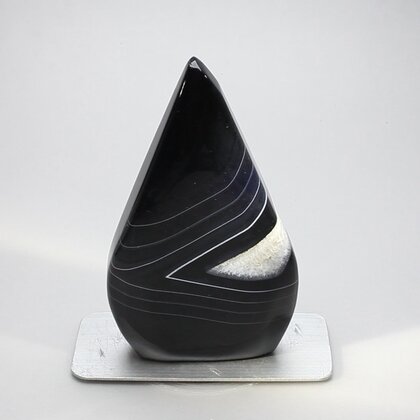 Black Agate Crystal Flame ~91x54mm
