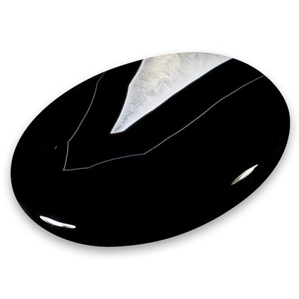Black Banded Agate Palmstone (Extra Grade) ~70 x 50mm