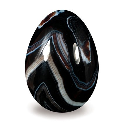Black Banded Onyx Egg ~45mm