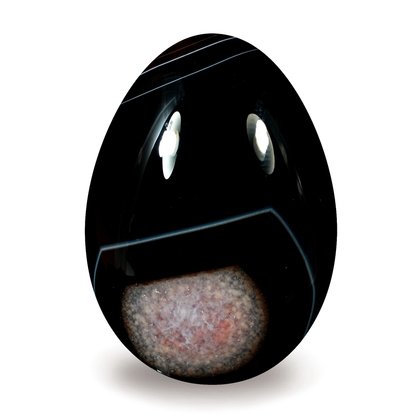 Black Banded Onyx Egg ~45mm