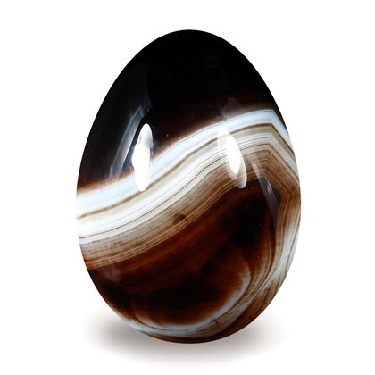 Black Banded Onyx Egg ~45mm
