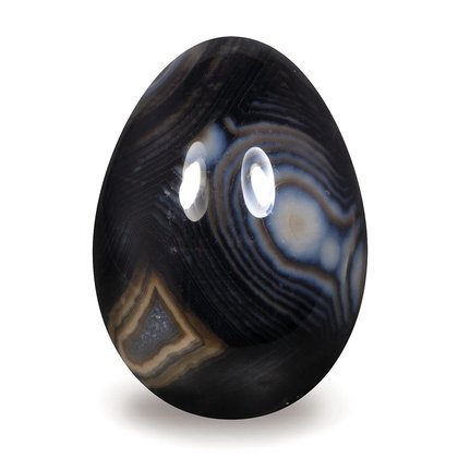 Black Banded Onyx Egg ~45mm