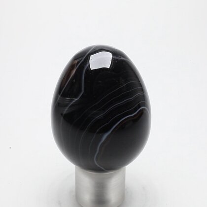 Black Banded Onyx Egg  ~47mm