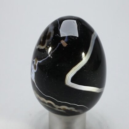 Black Banded Onyx Egg  ~48mm