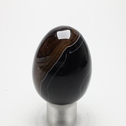 Black Banded Onyx Egg  ~49mm