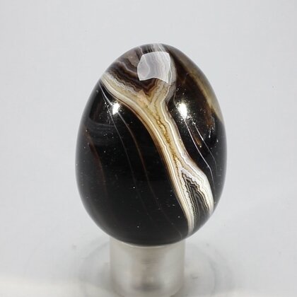 Black Banded Onyx Egg  ~49mm