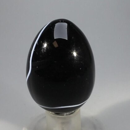 Black Banded Onyx Egg  ~49mm