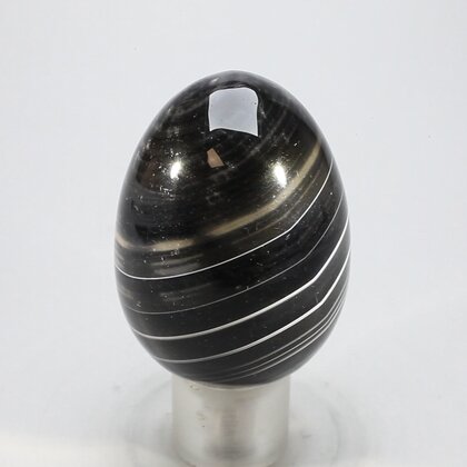 Black Banded Onyx Egg  ~49mm