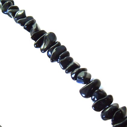 Black Obsidian Beads - Tumble ~15mm