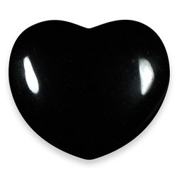 Black Obsidian Crystal Heart ~45mm