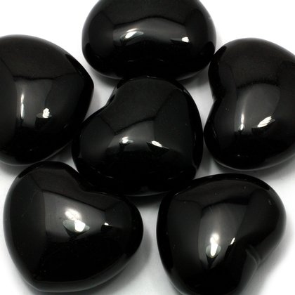 Black Obsidian Crystal Heart ~45mm