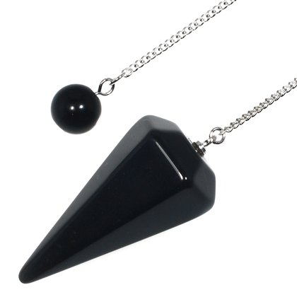 Black Obsidian Crystal Pendulum