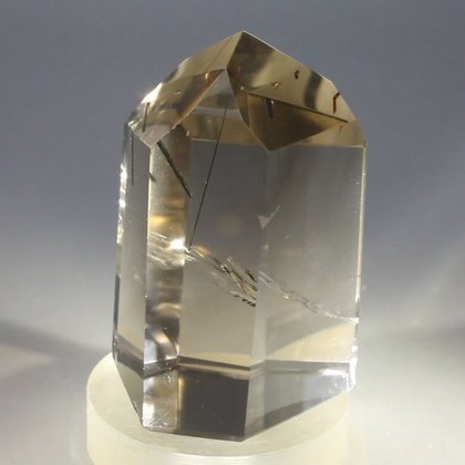 Black Rutile Smoky Quartz Polished Point ~50 x 30mm
