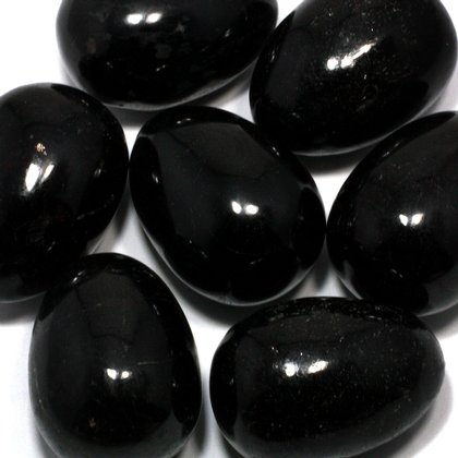 Black Tourmaline Crystal Egg ~48mm