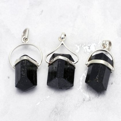 Black Tourmaline Rough Stone Pendant - Lucky Dip