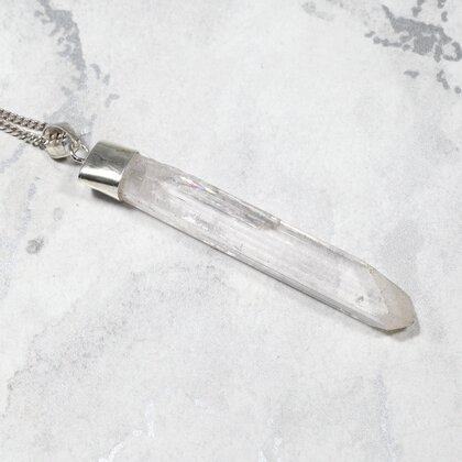 Blades of Light Quartz 925 Silver Pendant ~52mm