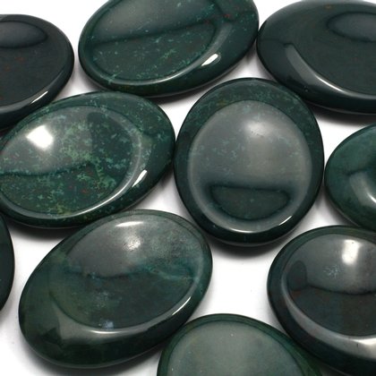 Bloodstone Thumb Stone ~40mm